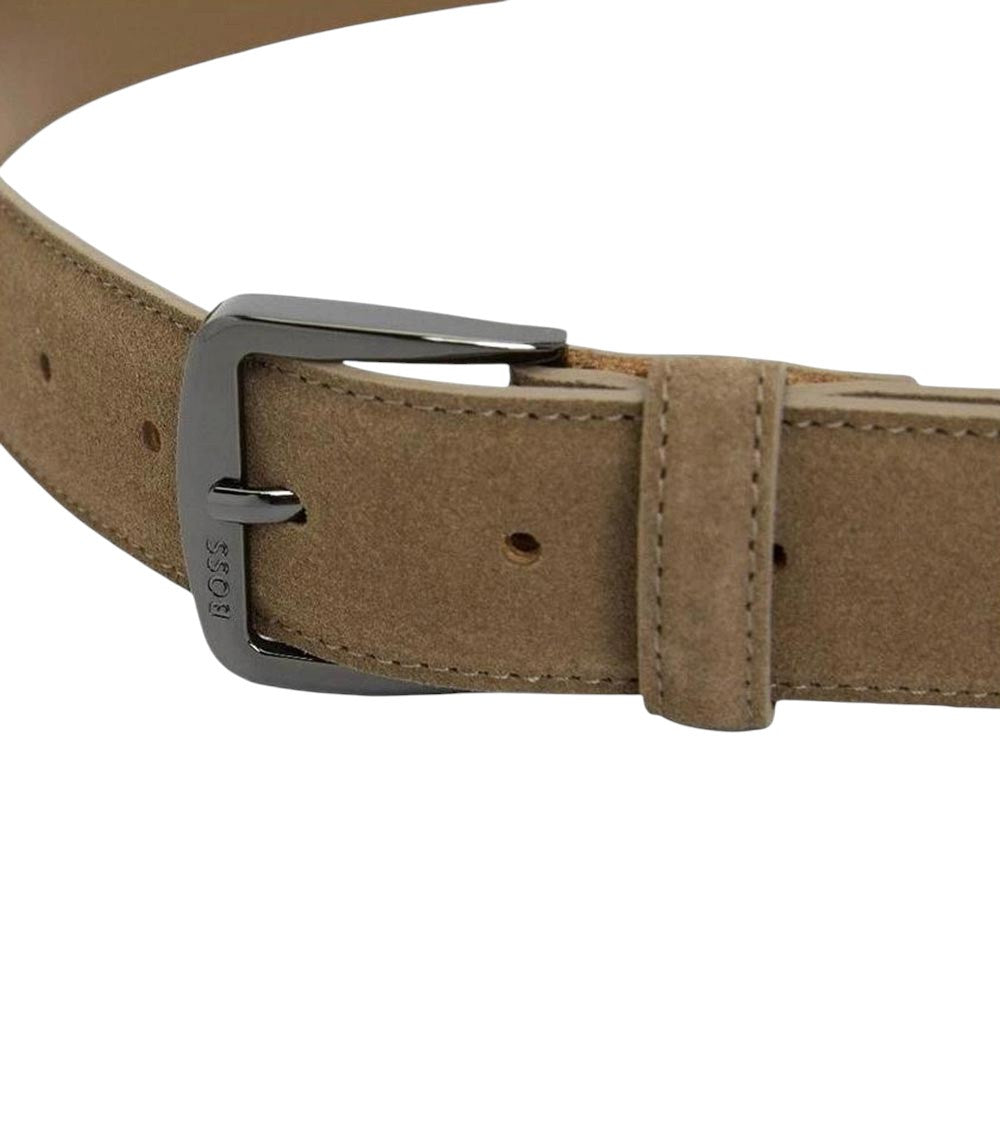 Beige Logo Buckle Belt 5