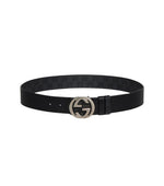 Black Logo Reversible Belt 1