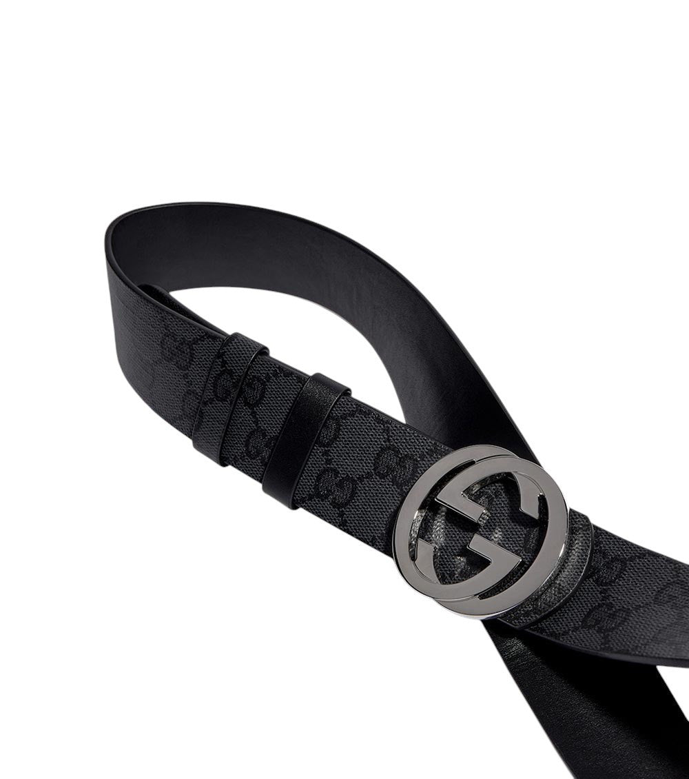 Black Logo Reversible Belt 2