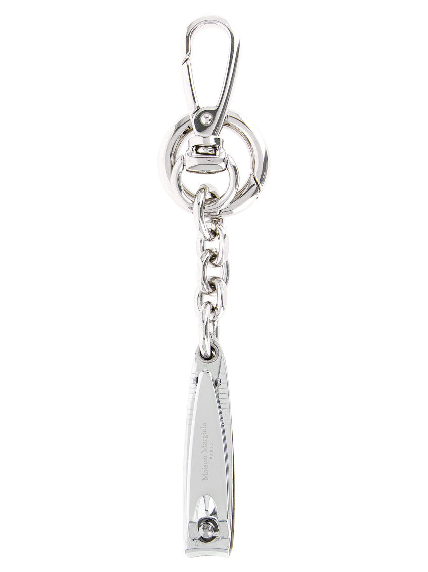 Silver Nail Cutter Charm Keyring 1
