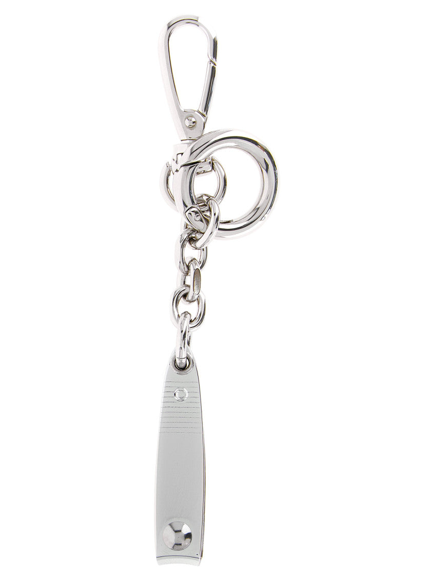 Silver Nail Cutter Charm Keyring 2