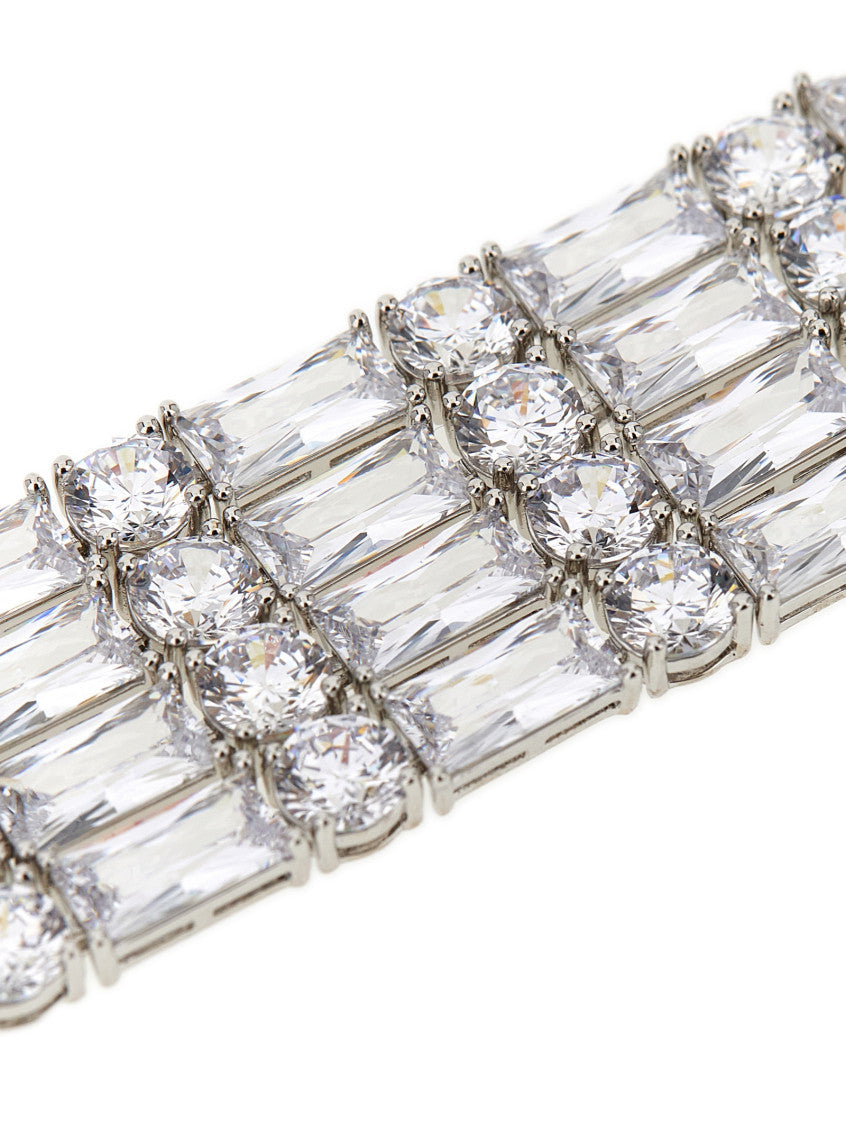 Silver Crystal Choker Necklace 3