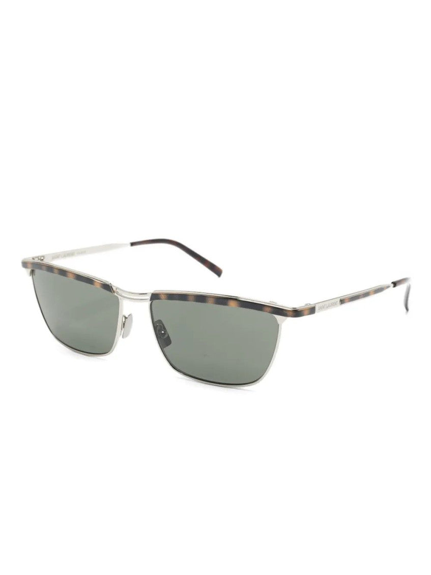 Silver Havana Trapezoid Sunglasses 1