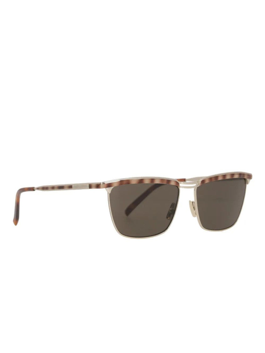 Golden Havana Trapezoid Sunglasses 1