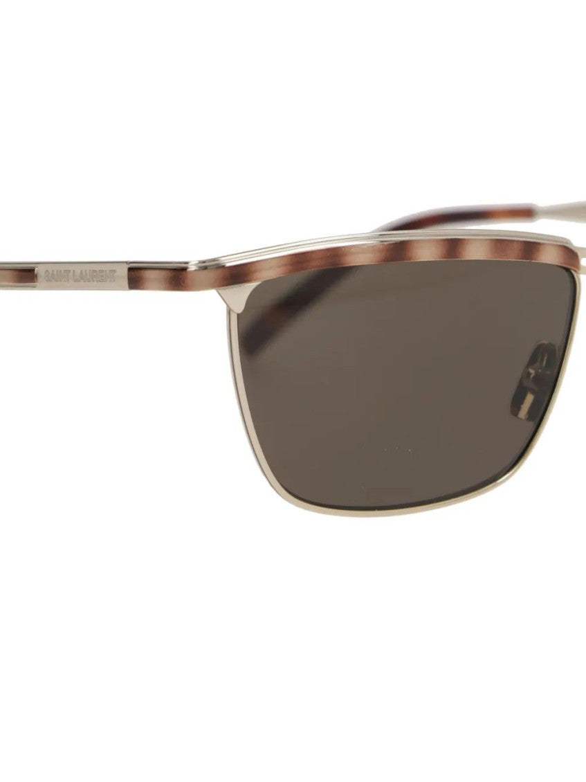 Golden Havana Trapezoid Sunglasses 2