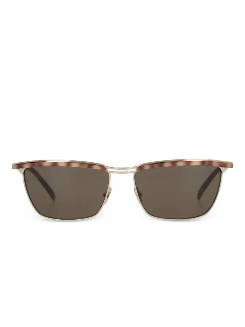 Golden Havana Trapezoid Sunglasses 3