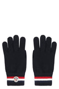 Black Tricolored Textured Gloves 1