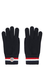 Black Tricolored Textured Gloves 1