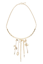 Golden Embellished Chain Necklace 1