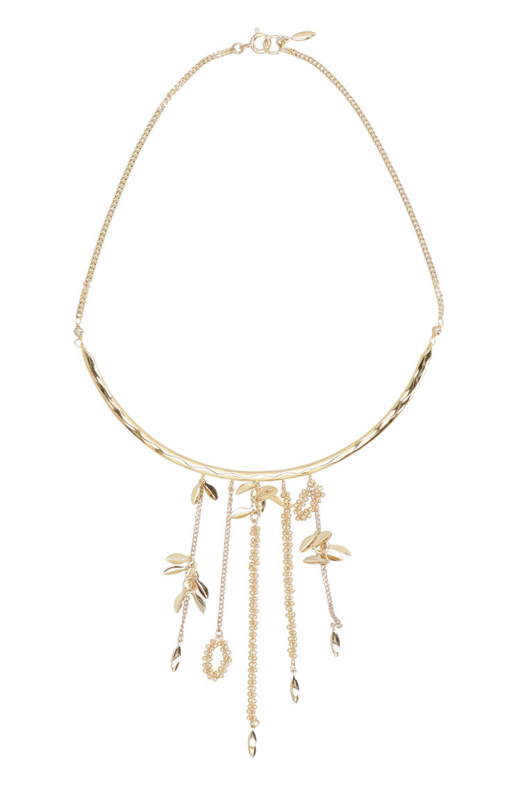 Golden Embellished Chain Necklace 2