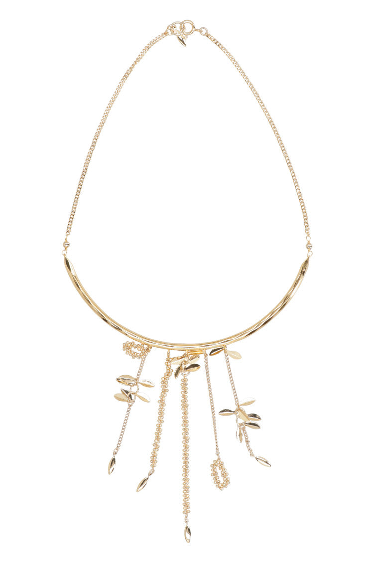 Golden Embellished Chain Necklace 3
