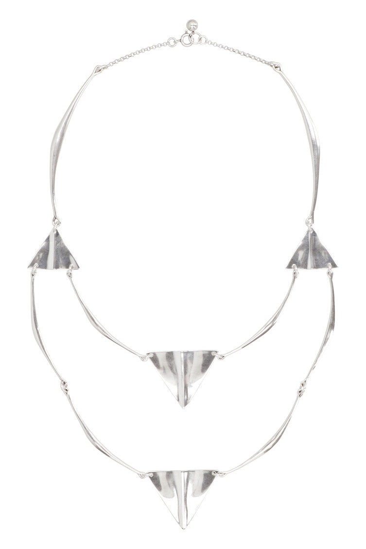 Silver Collana Blair Geometric Necklace 2