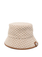 Beige Allover logo bucket bag 1