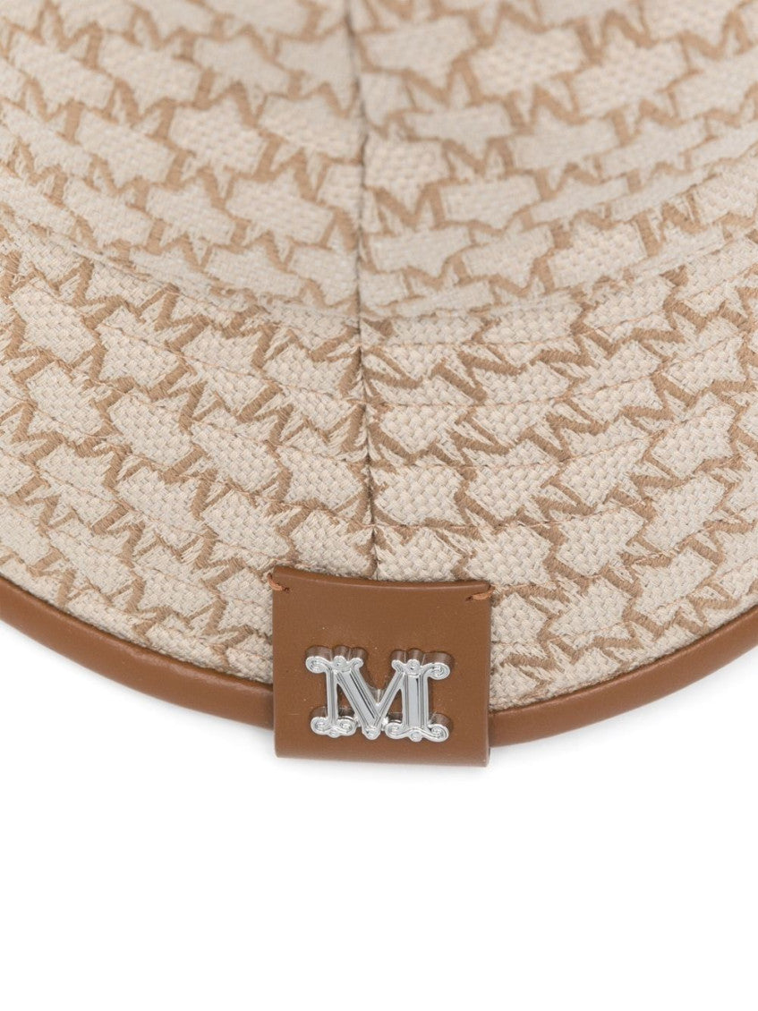 Beige Allover logo bucket bag 2