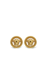 Golden Medusa Head Stud Earrings 1