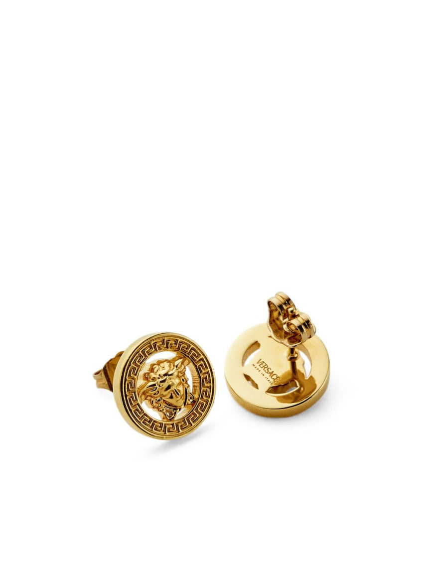 Golden Medusa Head Stud Earrings 2