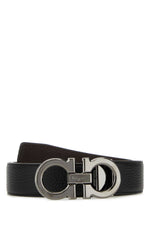 Black Logo Buckle Belt 1