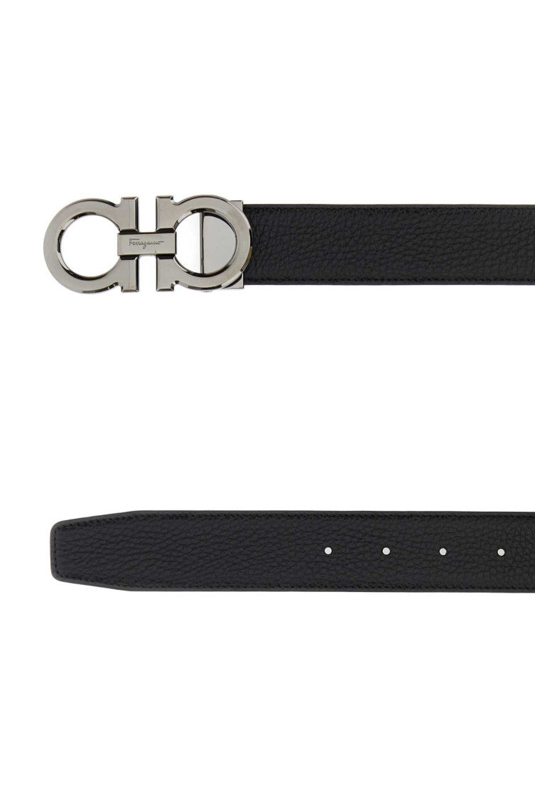 Black Logo Buckle Belt 2