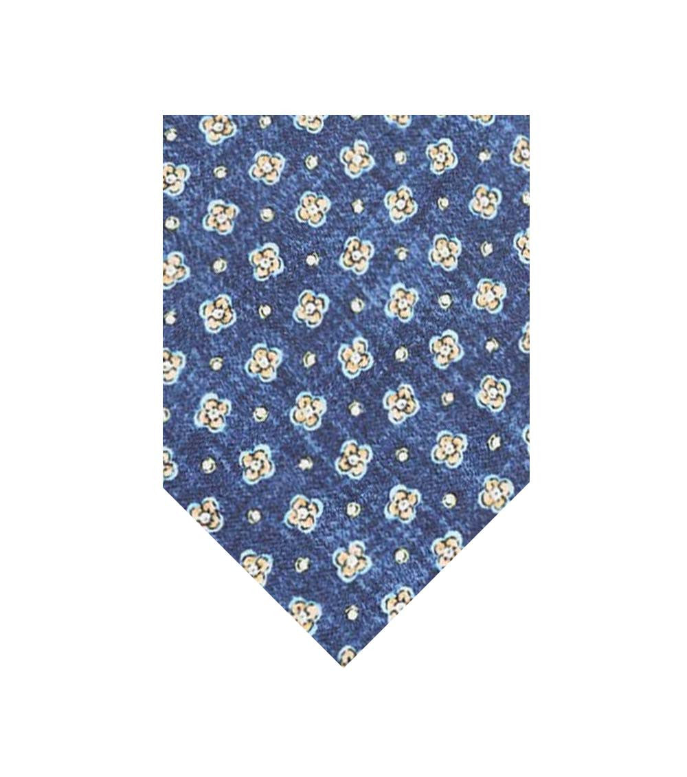 Blue Geometric Silk Tie 2