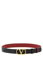 Black VLogo Reversible Belt 1