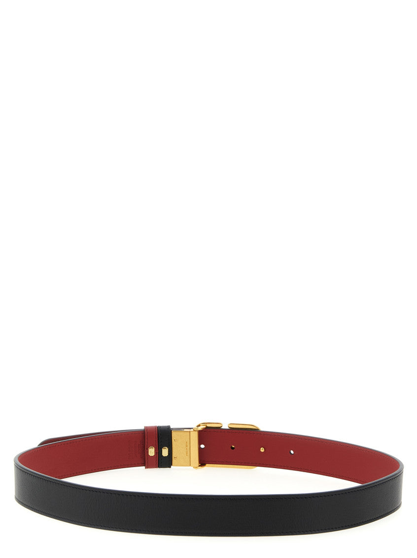 Black VLogo Reversible Belt 3