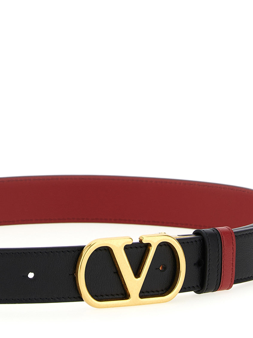 Black VLogo Reversible Belt 4