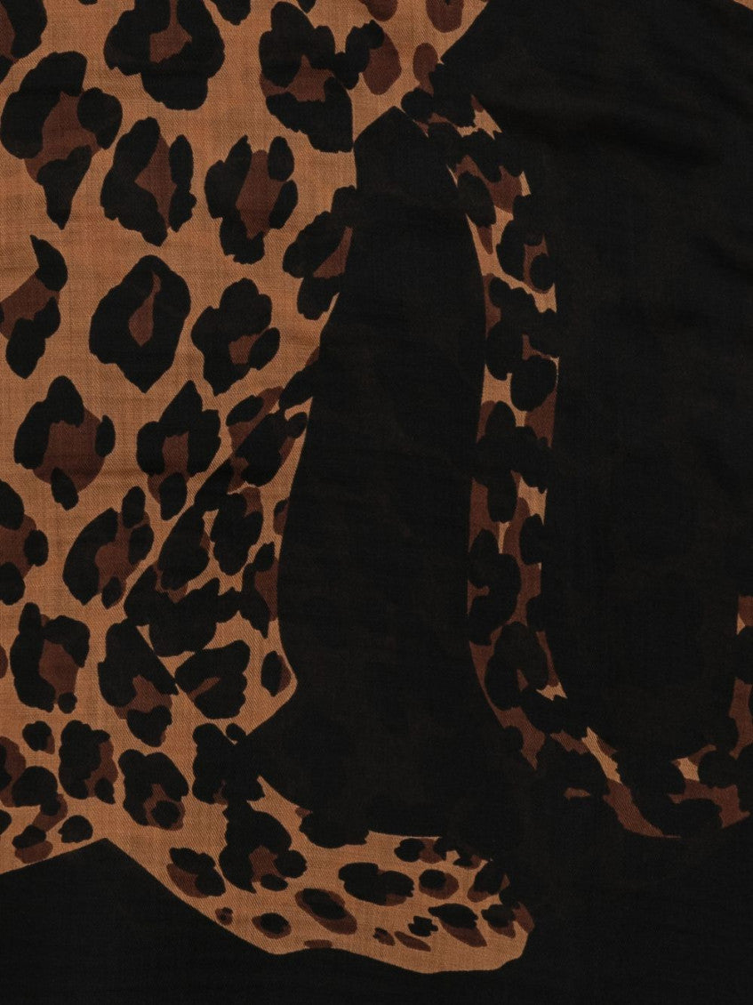 Black Animal Print Scarf 3