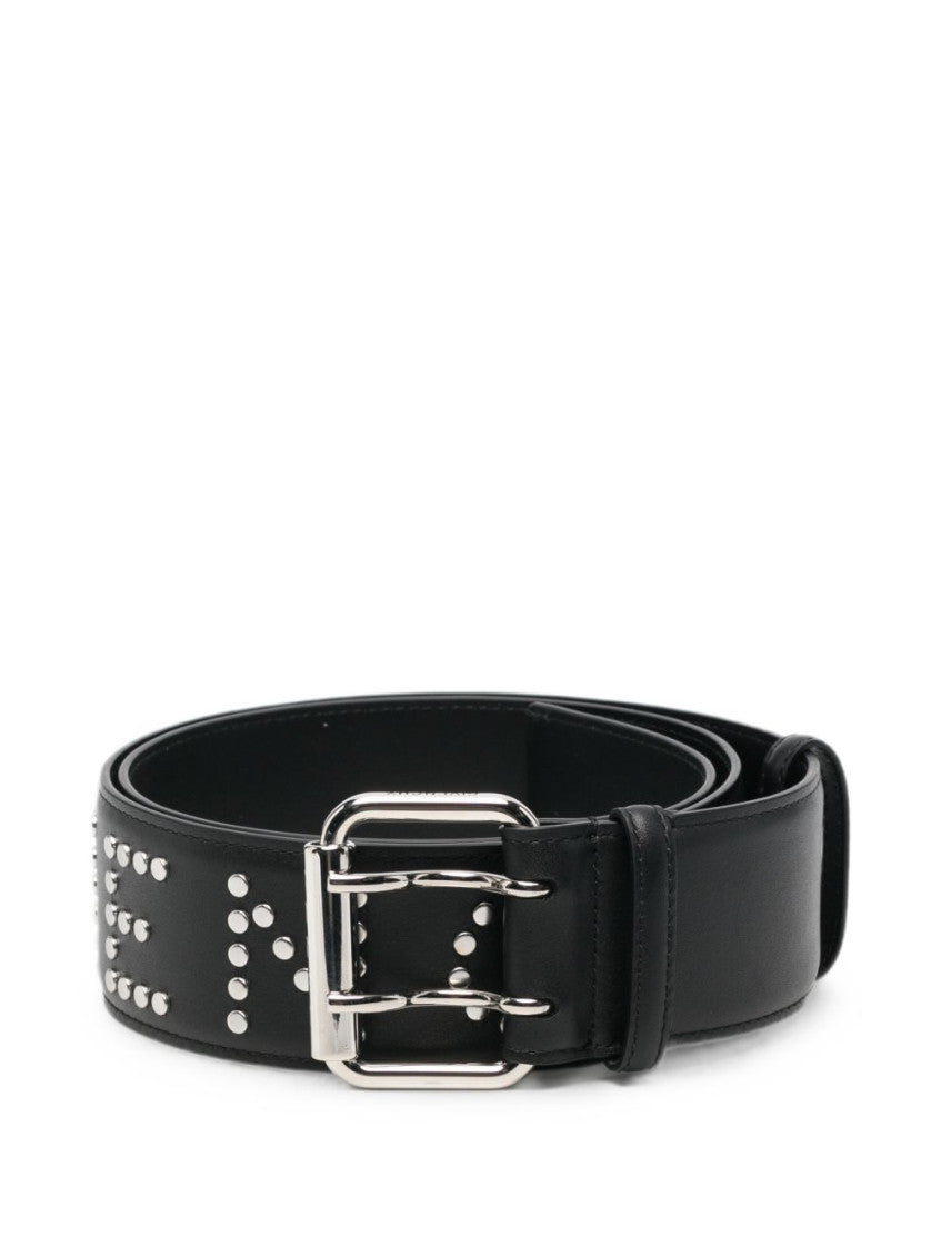 Black Logo Casual Belt 1