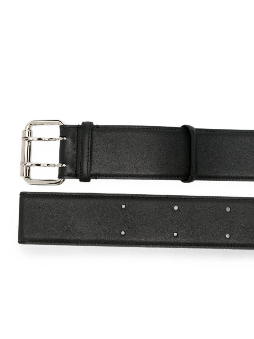 Black Logo Casual Belt 3