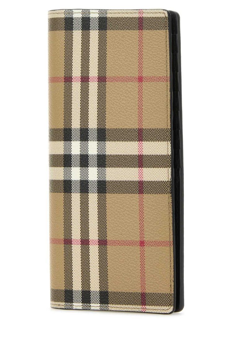 Beige Printed Canvas Wallet 2