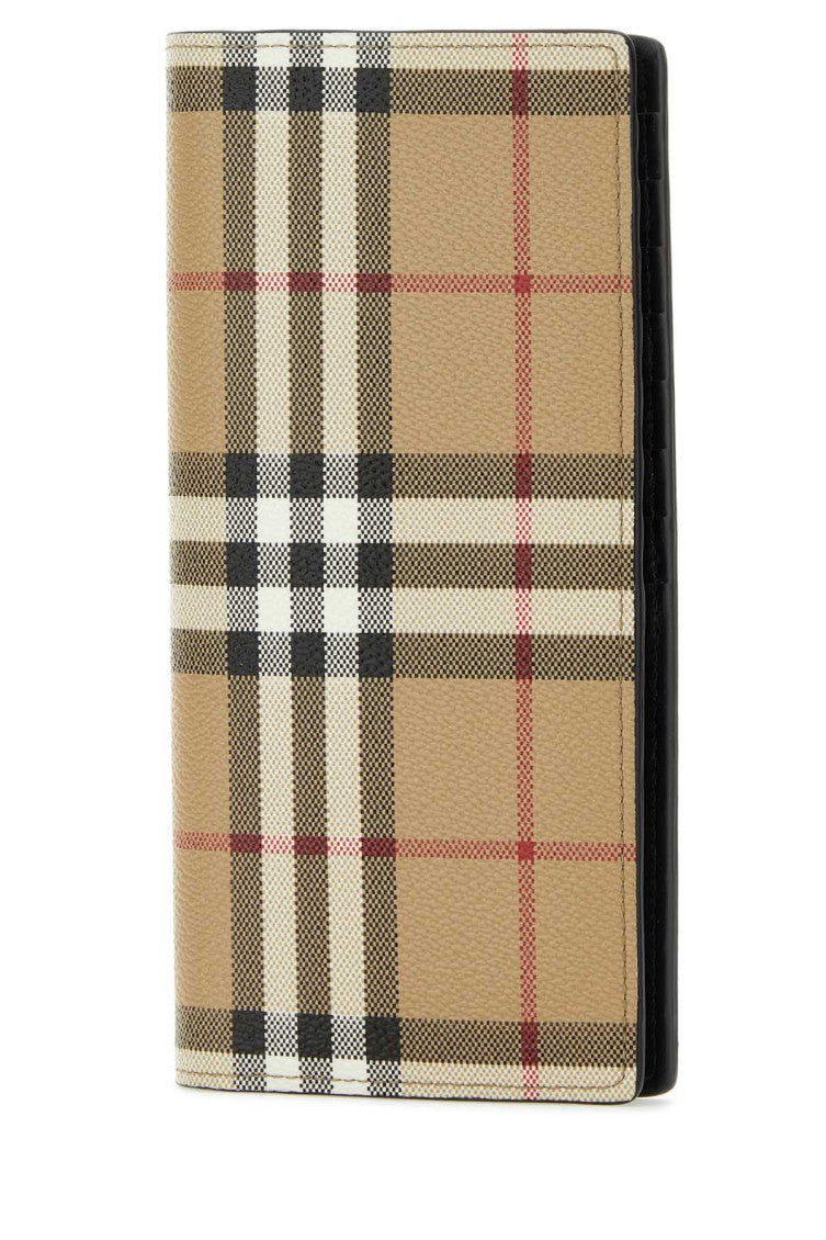 Beige Printed Canvas Wallet 2