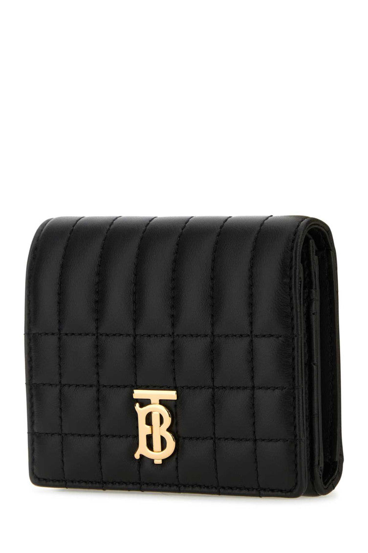 Black Quilted Logo Wallet 2
