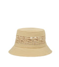 Beige Perforated Logo Bucket Hat 1