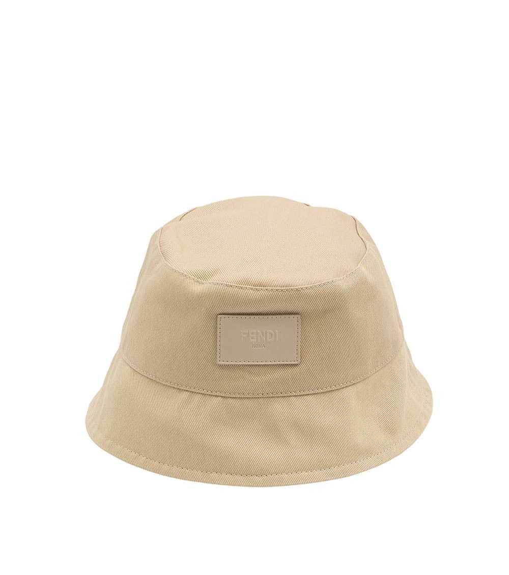 Beige Logo Bucket Hat 1