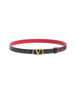 Black VLogo Signature Buckle Belt 1