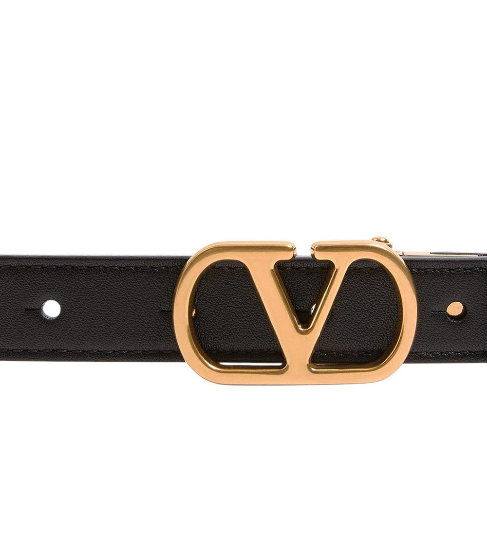 Black VLogo Signature Buckle Belt 2