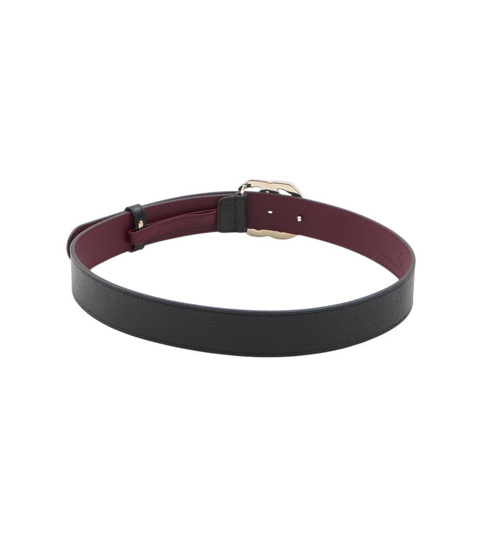 Black Logo Buckle Belt 2
