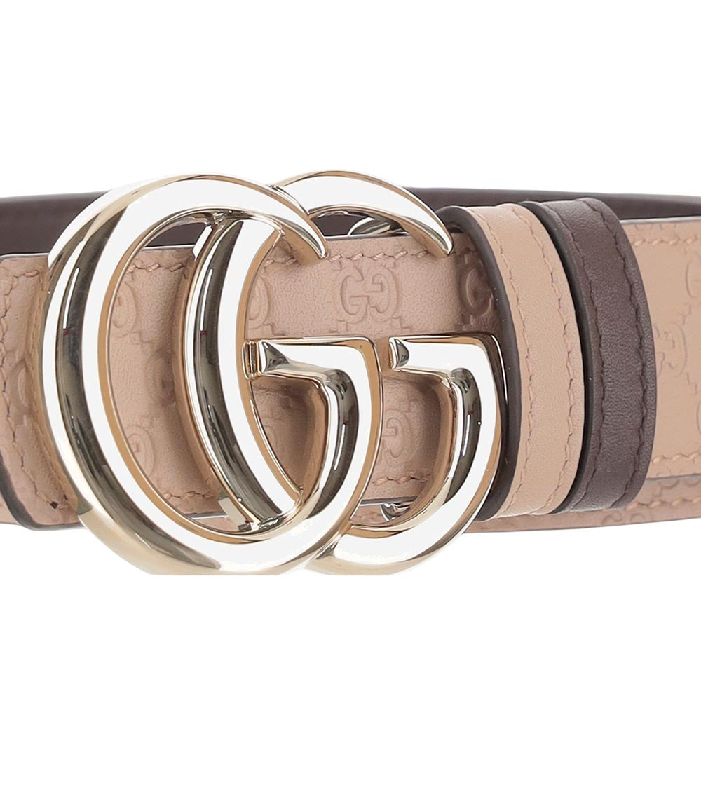 Beige Logo Buckle Belt 3