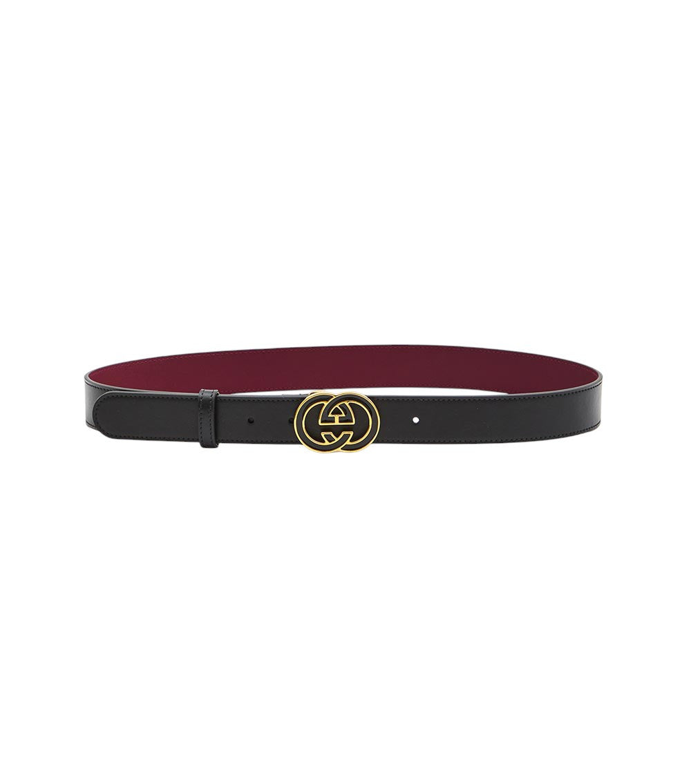 Black Logo Buckle Belt 1