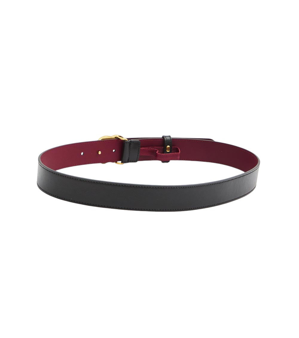Black Logo Buckle Belt 2