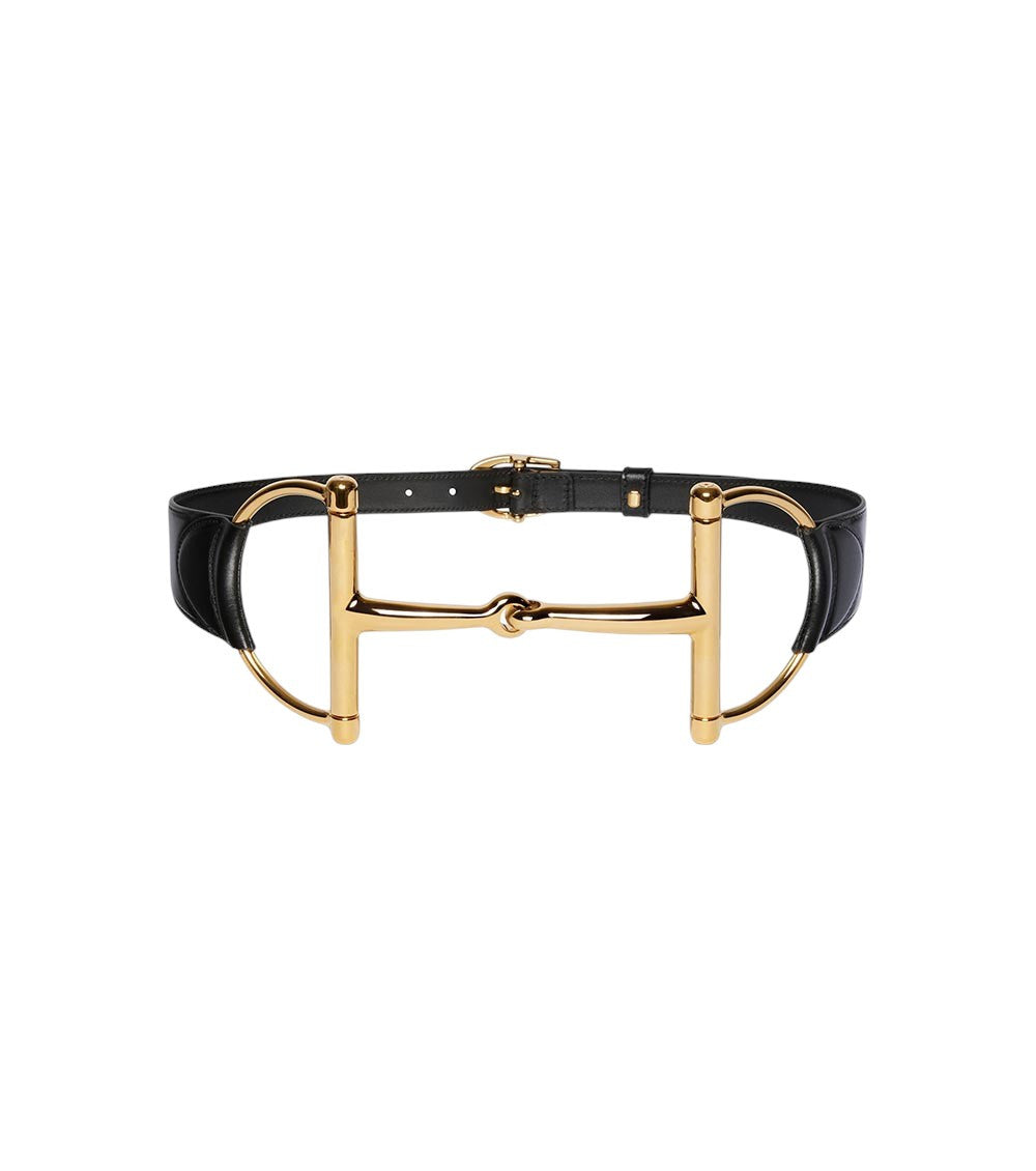 Black Horsebit Buckle Belt 1