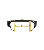Black Horsebit Buckle Belt 1