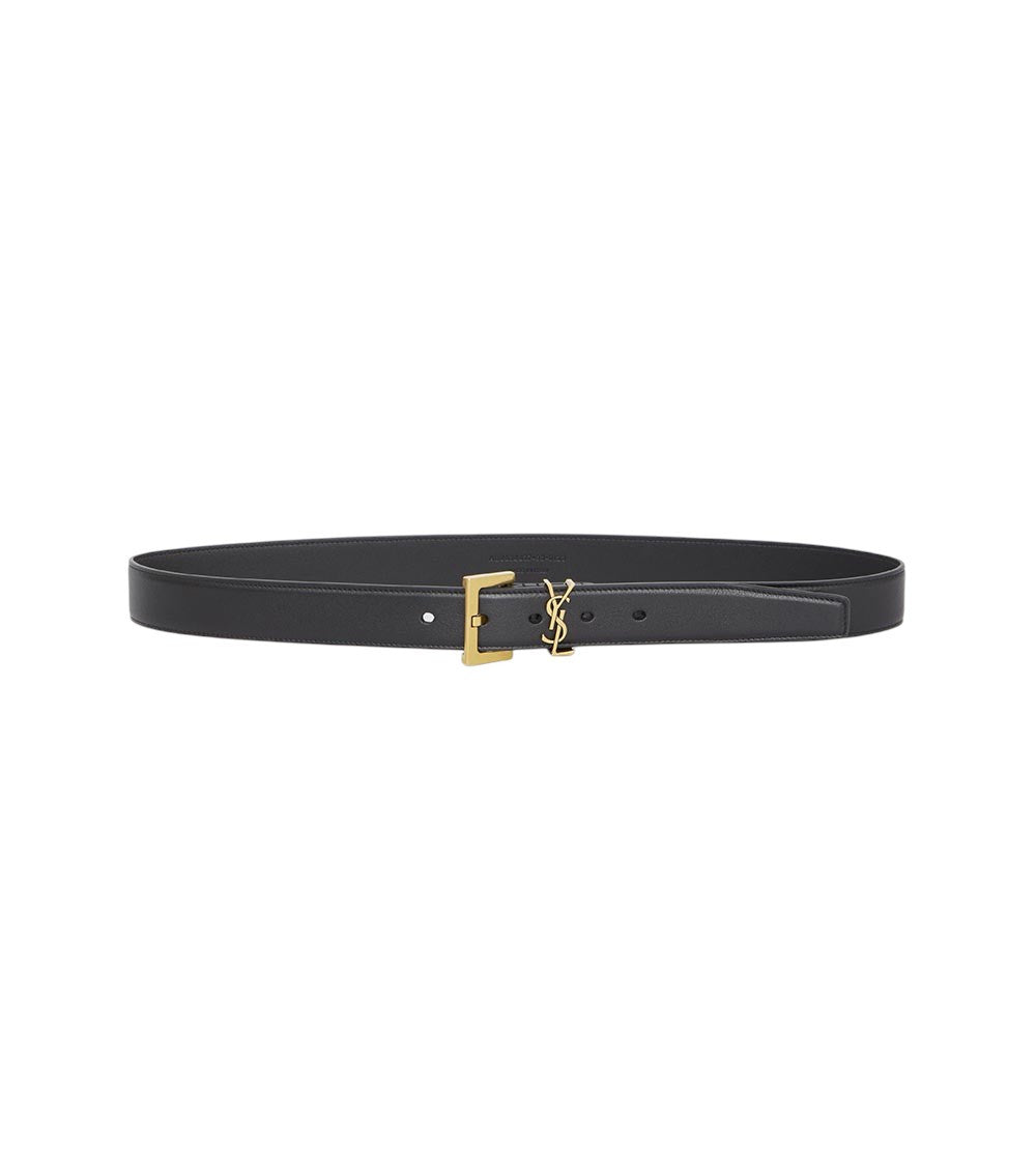 Black Logo Buckle Belt 1