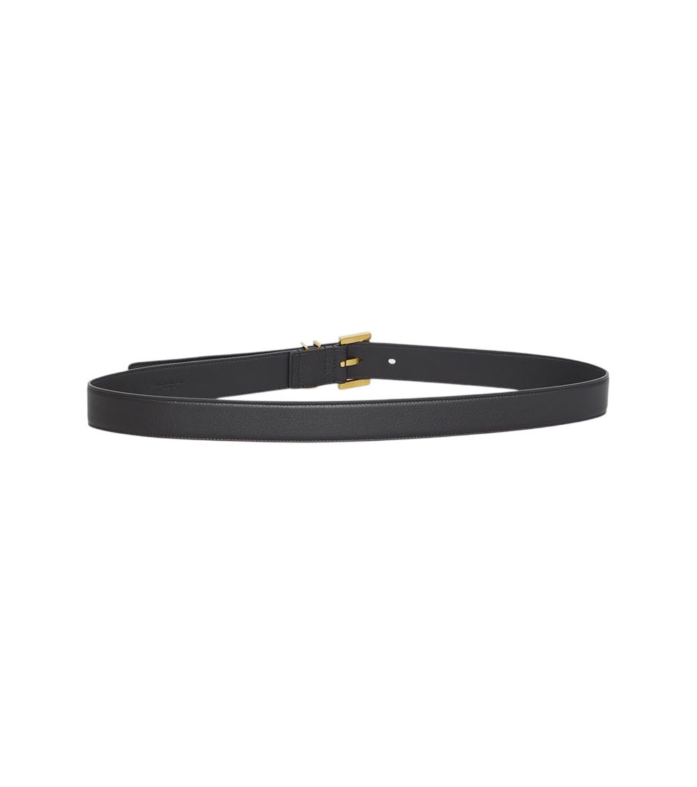 Black Logo Buckle Belt 2