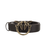 Dark Brown Love Birds Buckle Belt 1