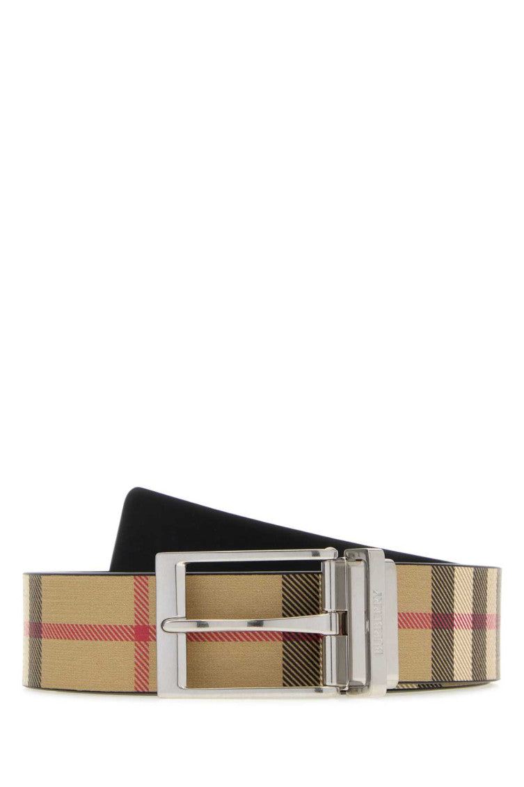 Beige Signature Checks Belt 1