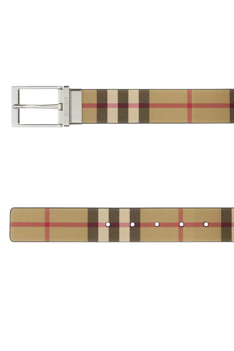 Beige Signature Checks Belt 2
