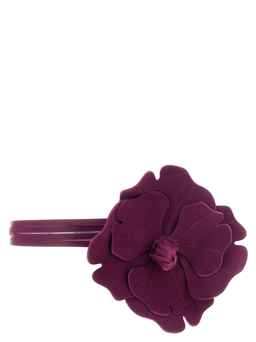 Purple Flower Solid Belt 1