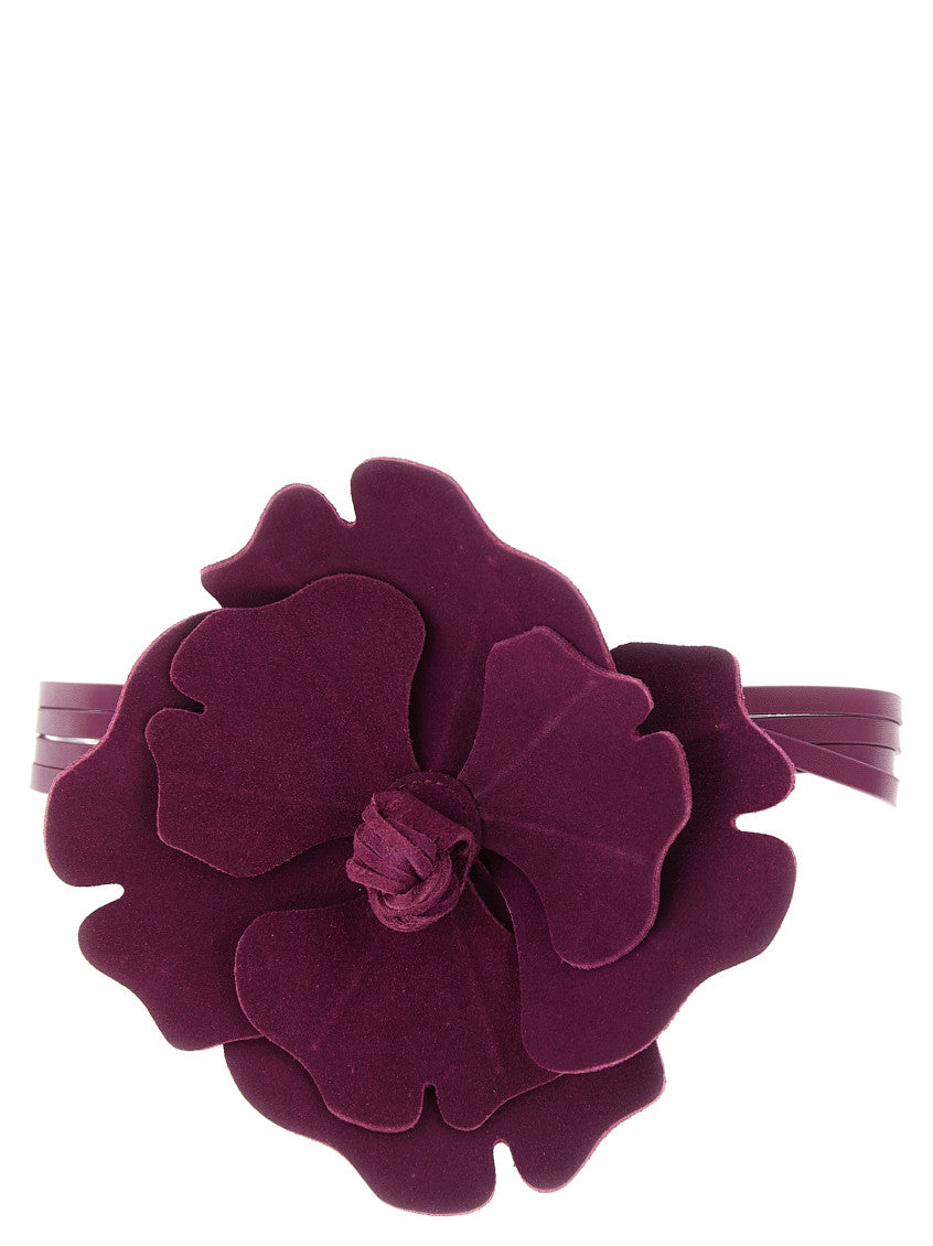 Purple Flower Solid Belt 2