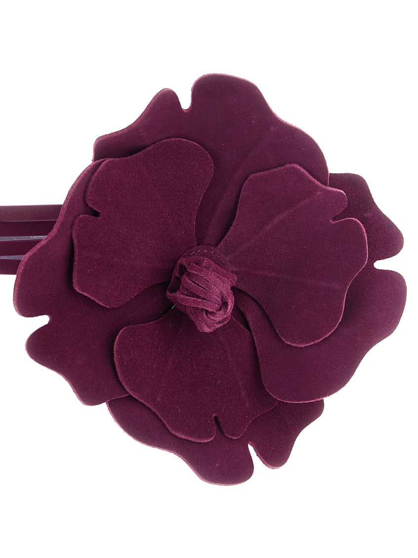 Purple Flower Solid Belt 3